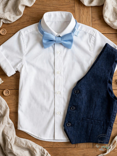 Unbranded Boys Hook and Loop Bow Tie, Light Blue, One Size