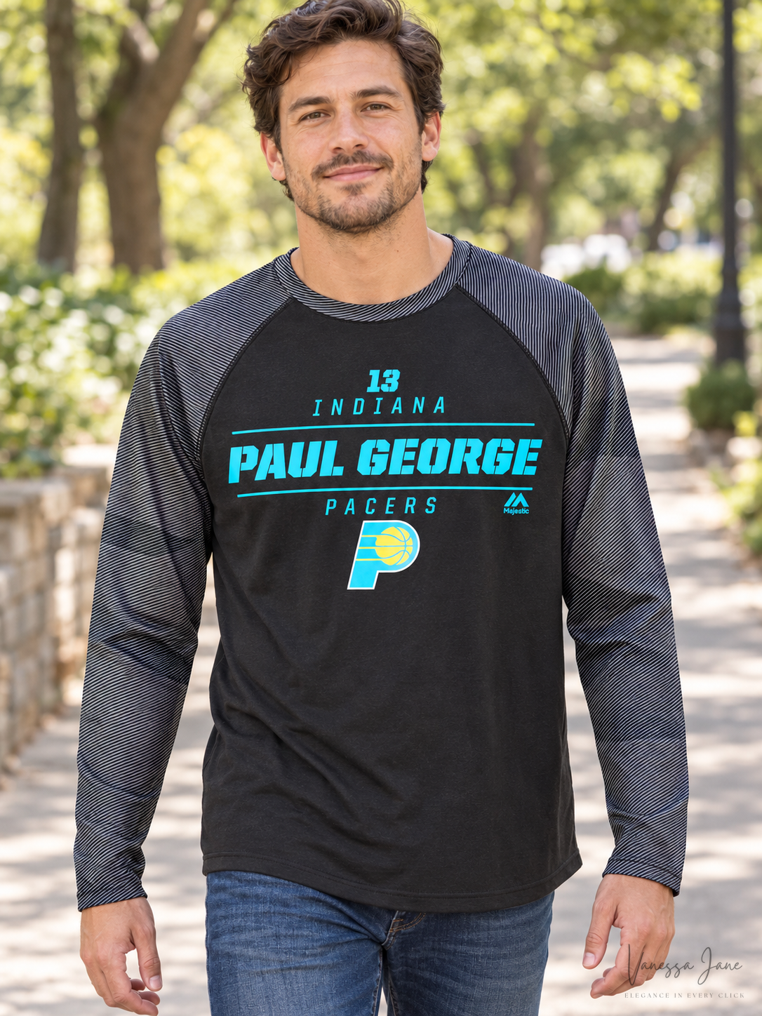 Majestic Indiana Pacers Player Program NBA Paul George Mens Tee, Size XL — lifestyle candidate