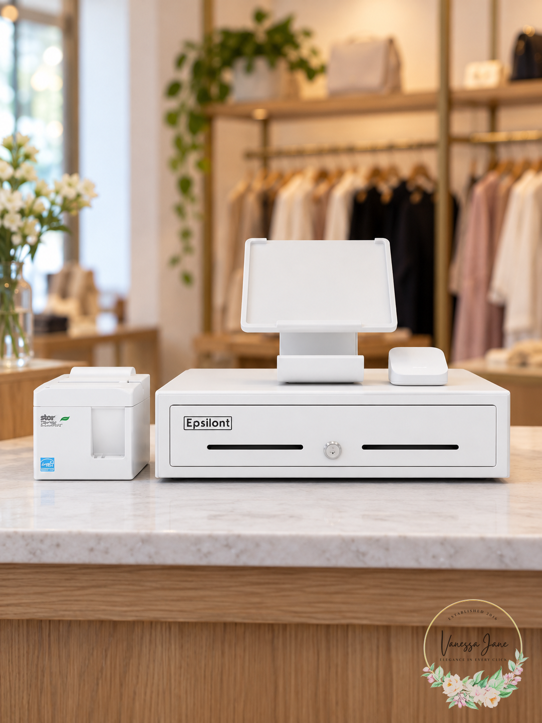 Star Micronics TSP143III USB Receipt Printer, Stand for iPad 6 2018, 5 — lifestyle candidate