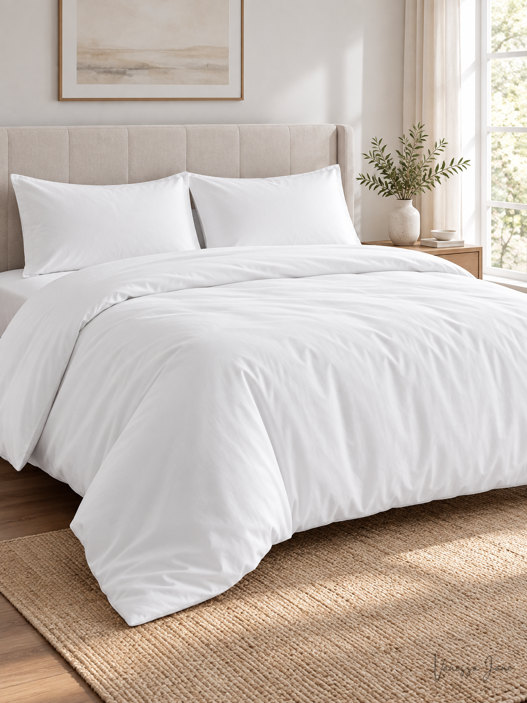 Oake Cotton Tencel Blend Reversible 3 PC. Duvet Cover Set, King — lifestyle candidate