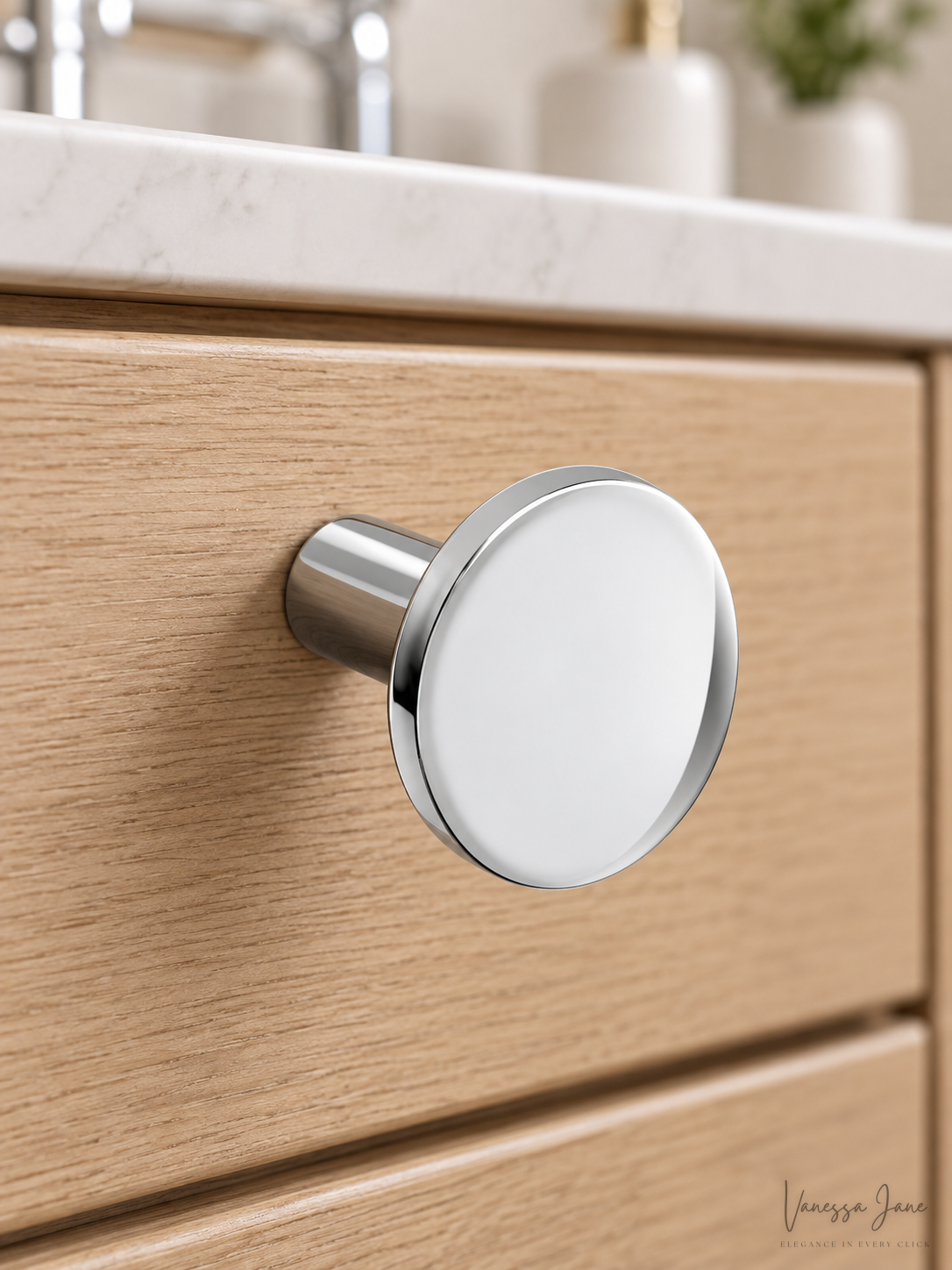 Kohler K-14484-CP Purist/Stillness Cabinet Knob Polished Chrome — lifestyle candidate