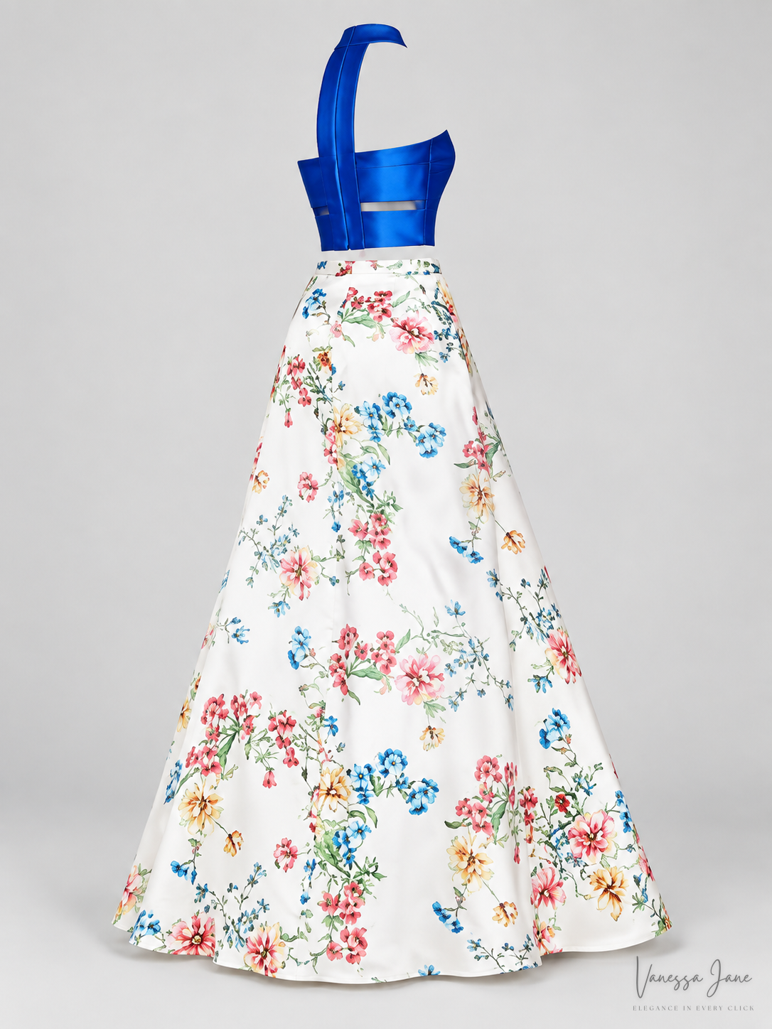 City Studios Juniors 2-Pc. Satin & Floral-Print Gown — product only candidate