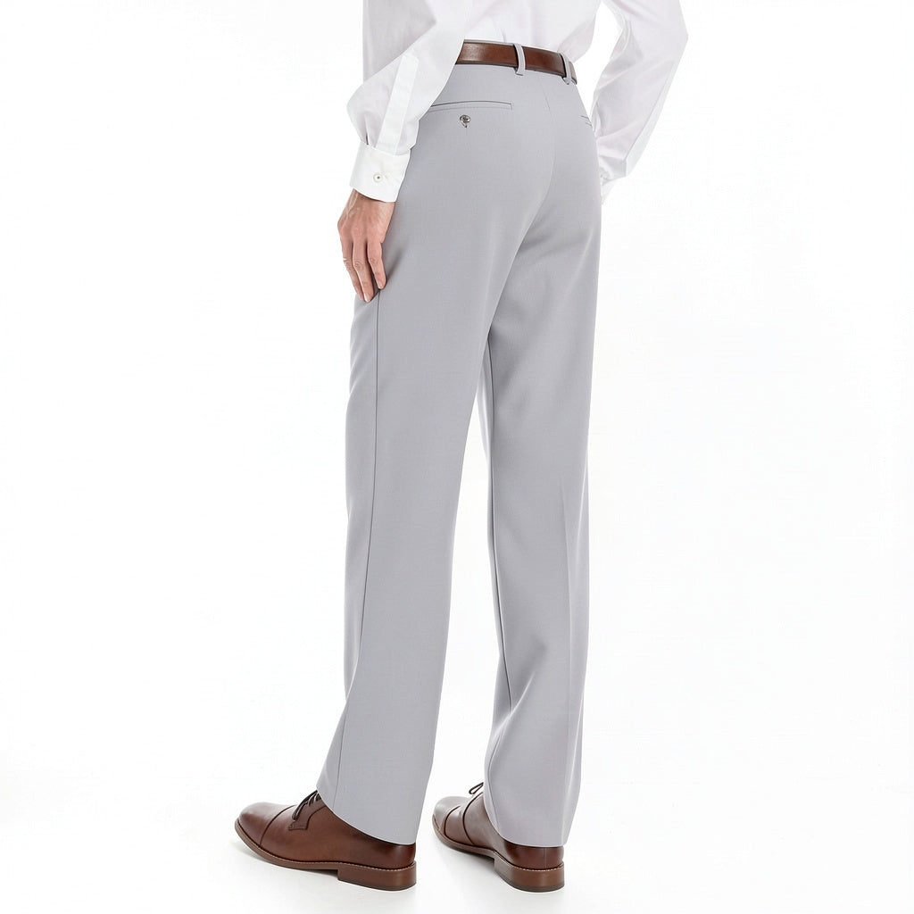 Michael Kors Solid Dress Pants, Light Gray, Size 37W