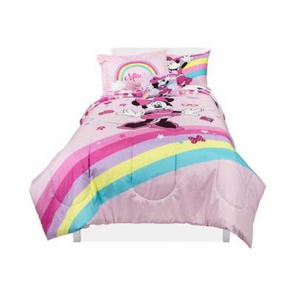 Disney Minnie Mouse Rainbow Stripe 6-Pc. Twin Comforter Set - Multi