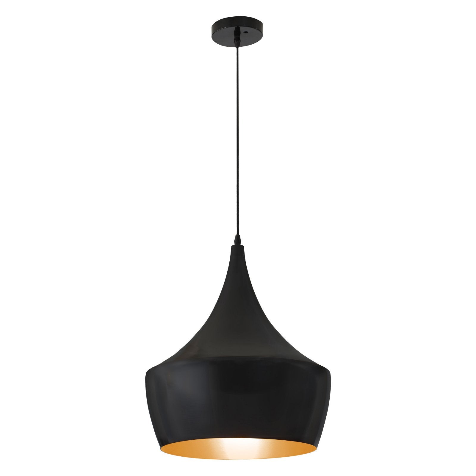 Zuo Copper Ceiling Lamp in Matte Black Finish