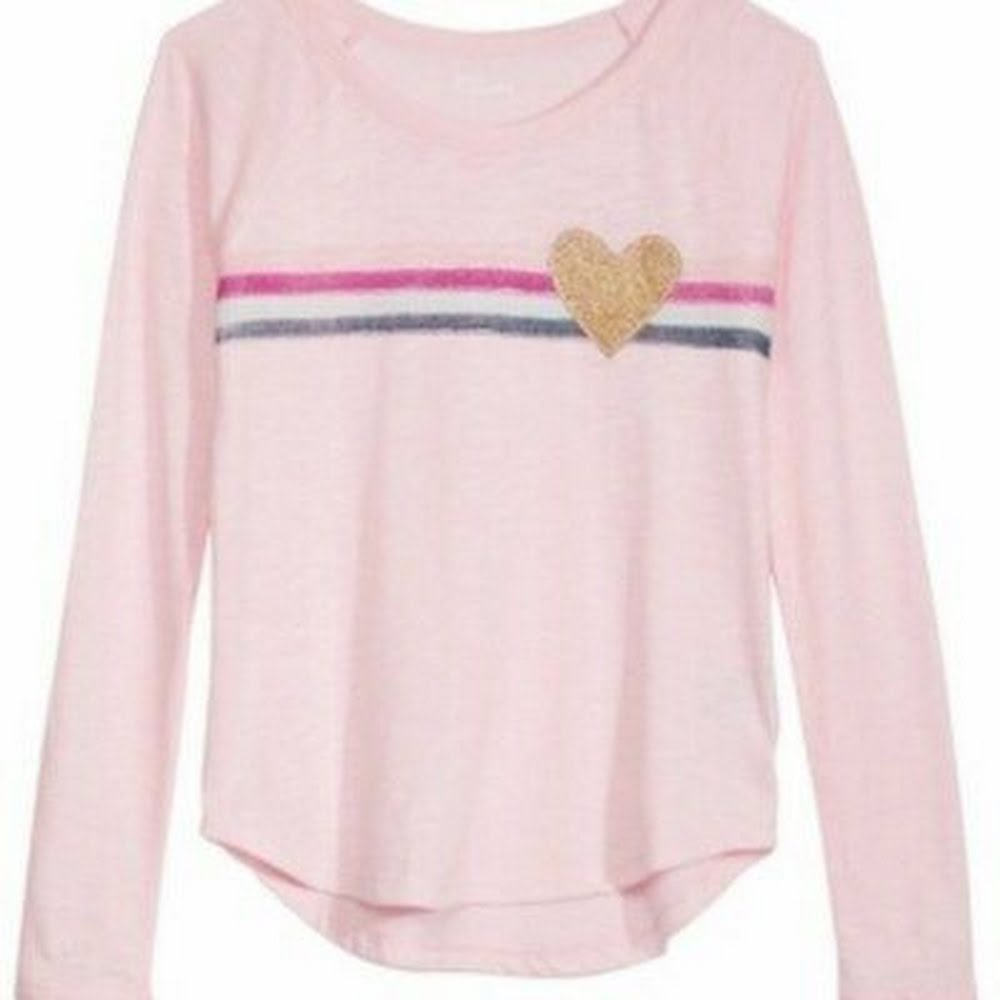 Epic Threads Big Girls Striped Heart T-Shirt