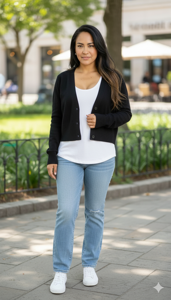 Aqua Cashmere V-Neck Cashmere Cardigan, Size XL