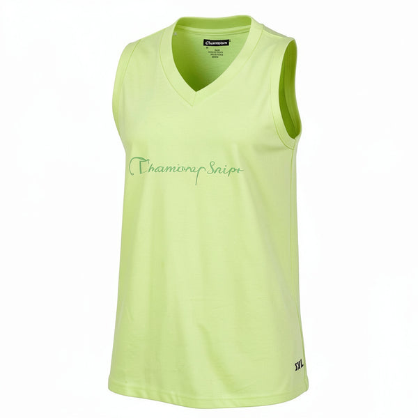 Champion Big Girls Script Logo Tank Top - Bright Green, Size XL