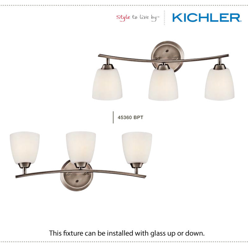 Kichler 45360 Granby 24.91 Wide 3-Bulb Bathroom Lighting Fixture