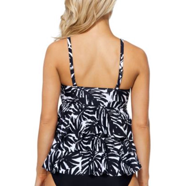 Island Escape Womens Tiered Tankini Top, Size 10