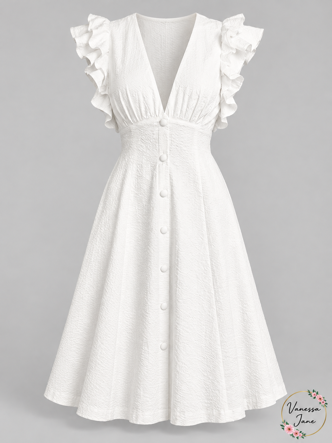Lulus Dare to Dream White Ruffled Backless Mini Dress, Large