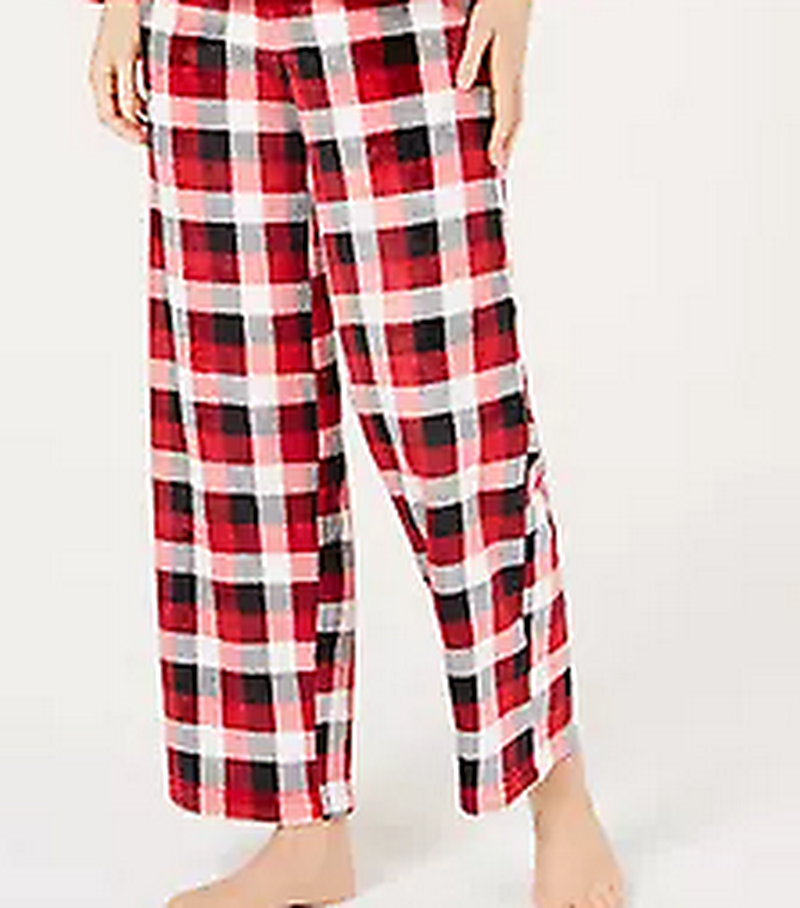 Charter Club Plush Plaid Pajama Pants, XXXL