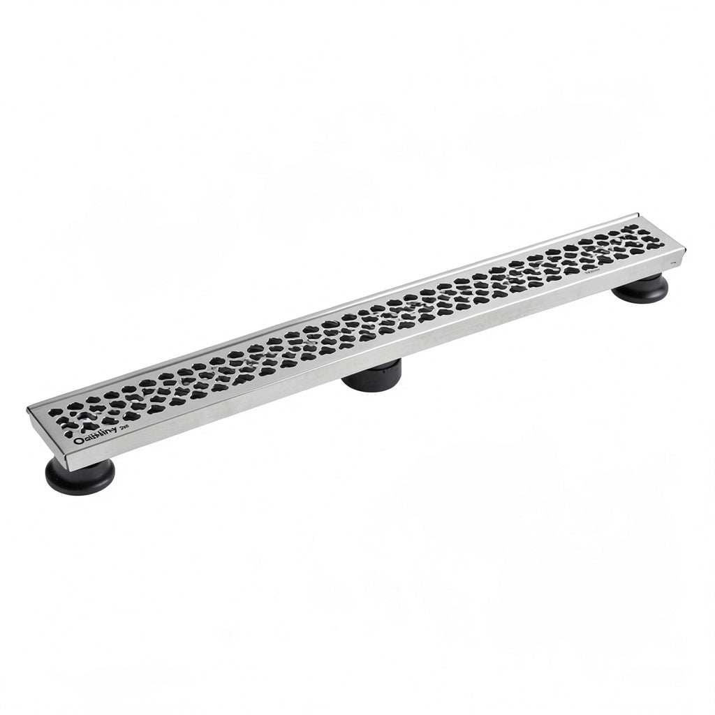 Oatey Designline 28 in. Linear Shower Drain Wave Grate in Stainless Steel, Silve