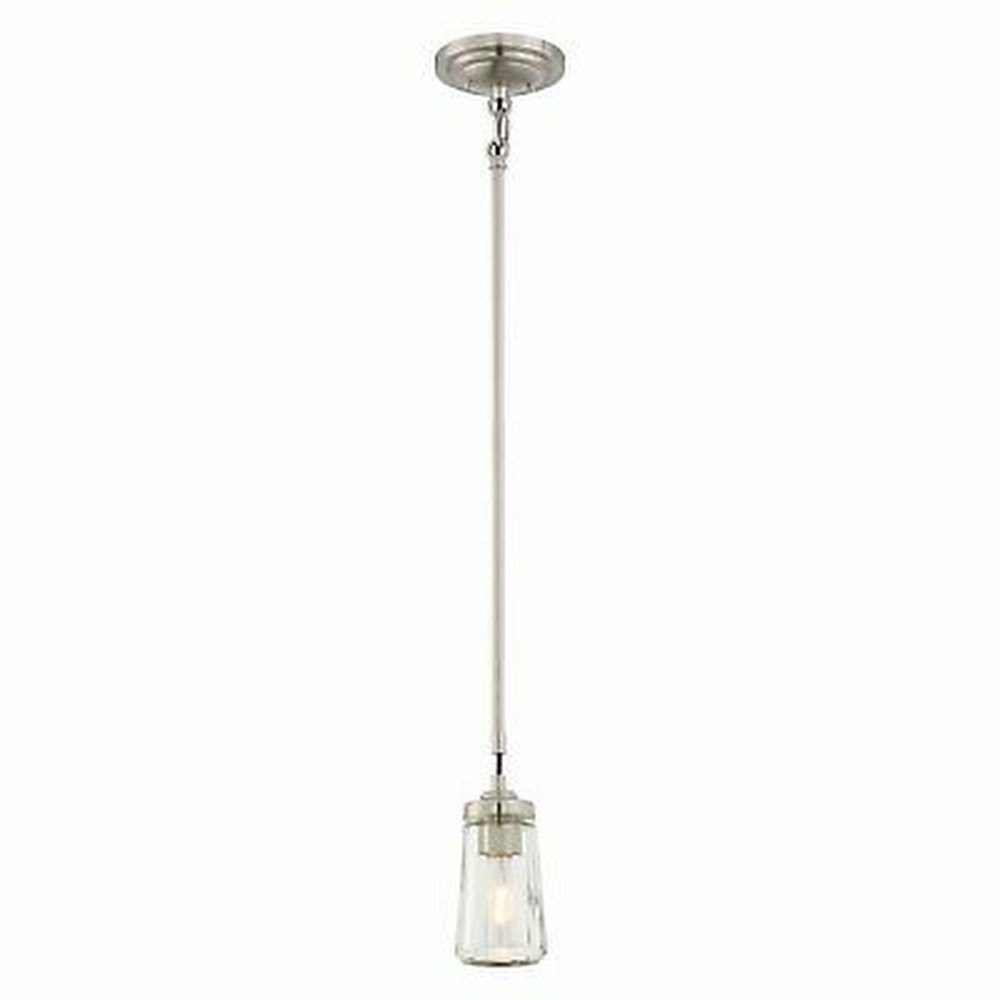 Minka Lavery Poleis 1-Light Brushed Nickel Mini Pendant-3301-84