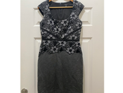 Ann Taylor Petite Dress Sleeveless Floral Lace Scoop Neck, Size 4 P