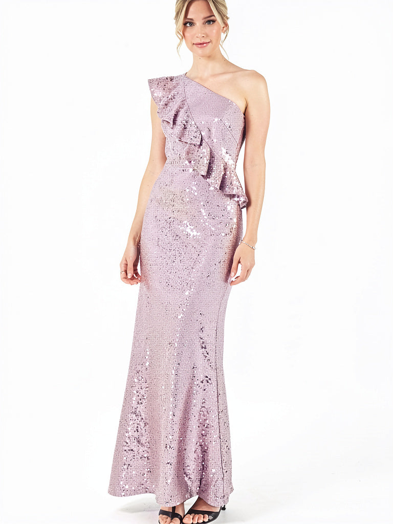 Jessica Howard Womens Ruffled Glitter Formal Dress, Size 14