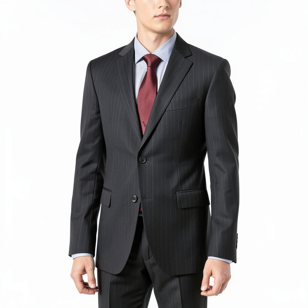 Tommy Hilfiger Mens Modern-Fit THFlex Stretch Pinstripe Suit Jacket, 48 Long