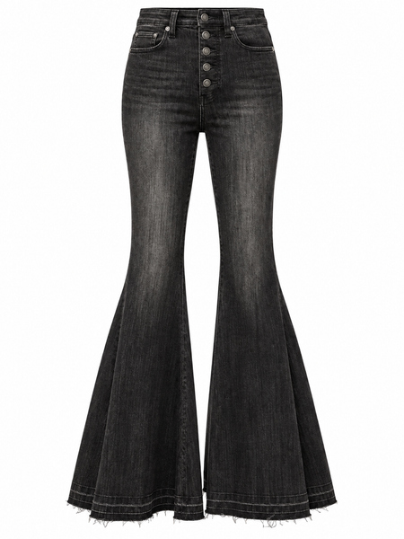 Free People Womens Irreplaceable High Waist Flare Jeans