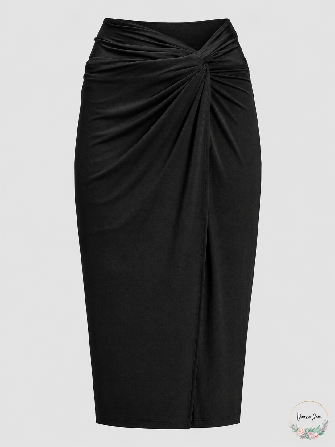 Express black ruched skirt stock