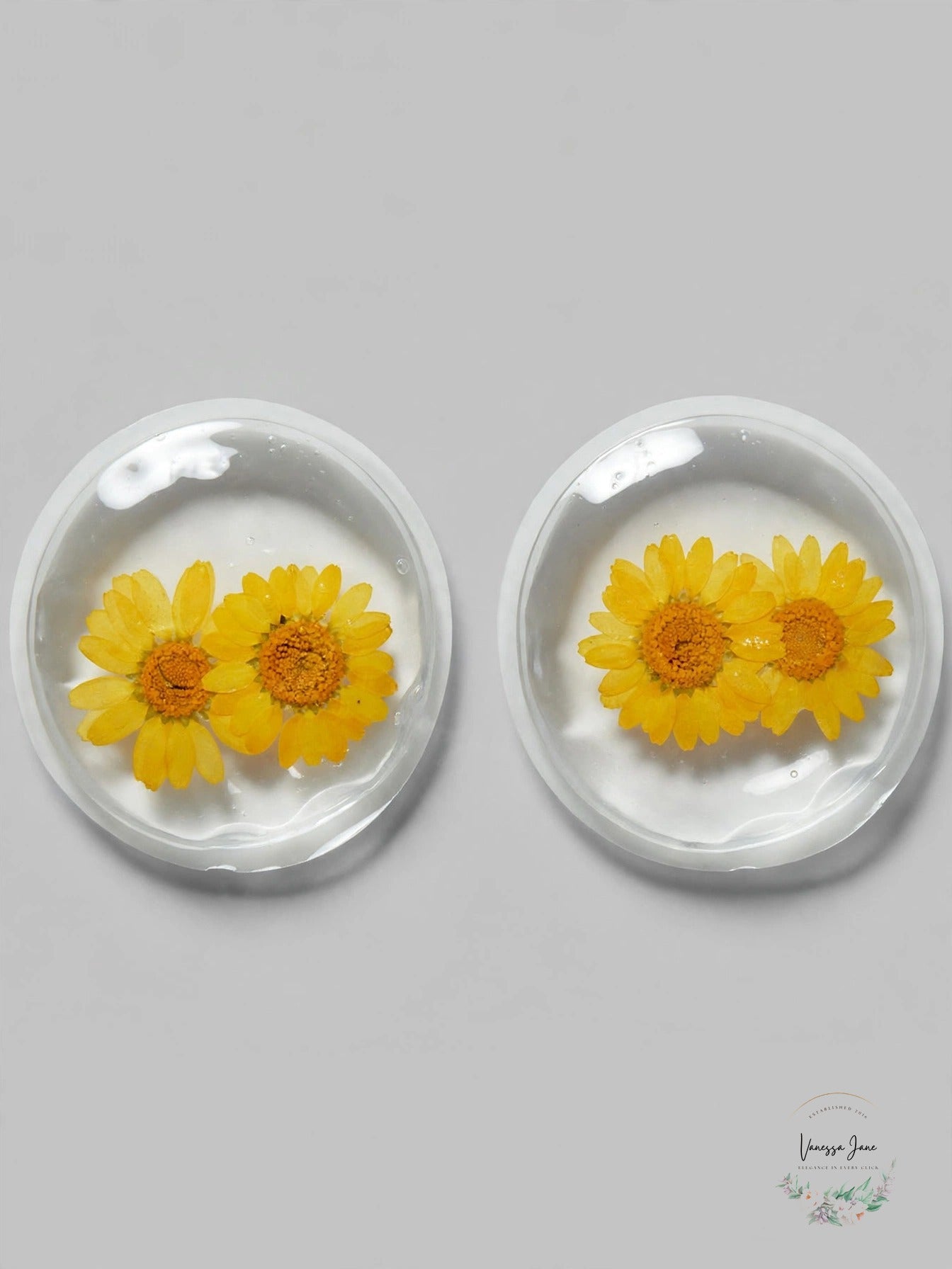 Flower Cooling Gel Eye Pads Floral, Pink & Yellow, Pair