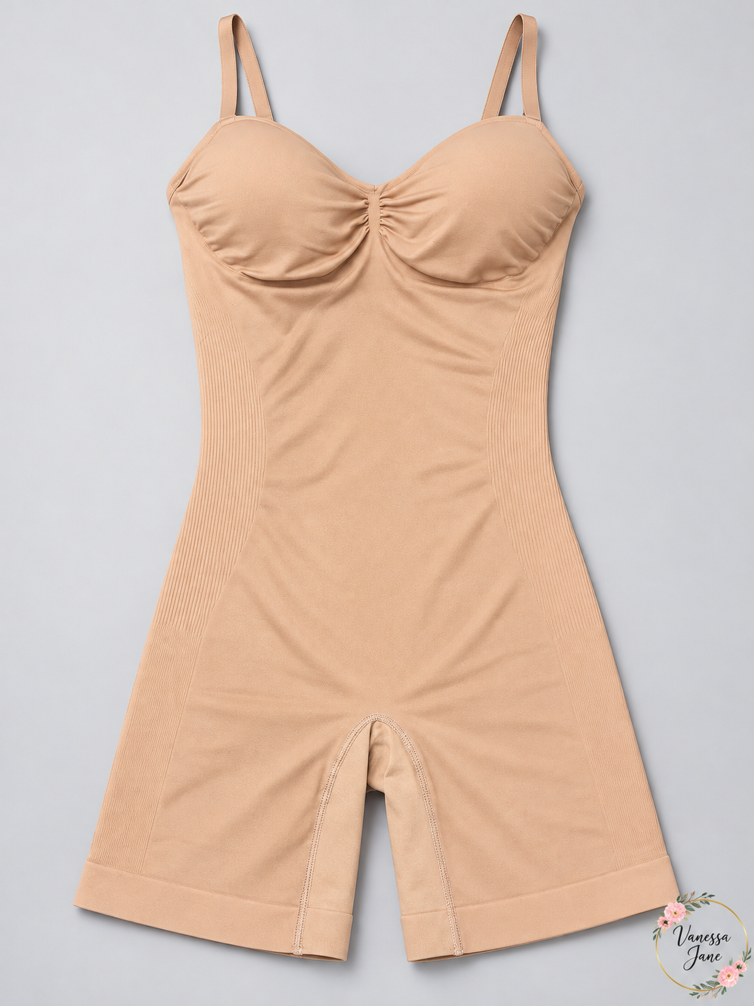 Carrie Amber seamless mid-thigh sculpting shapewear bodysuit, Medium