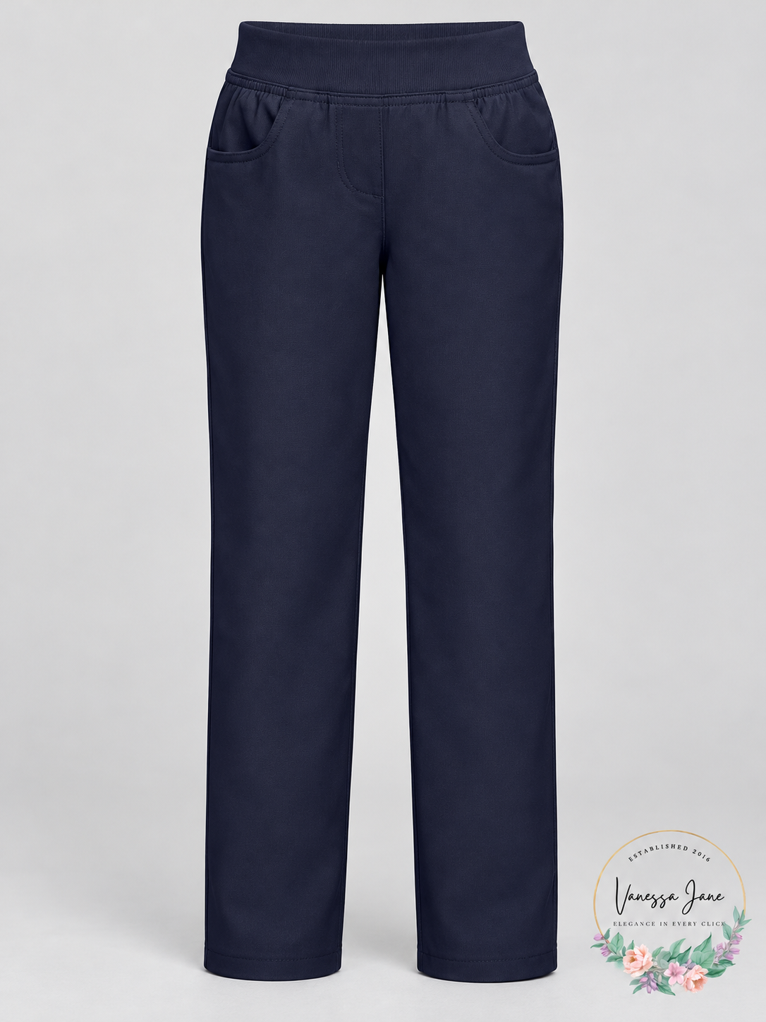Wonder Nation Girls Pull-On School Uniform Pants, 2-Pack, Size 16
