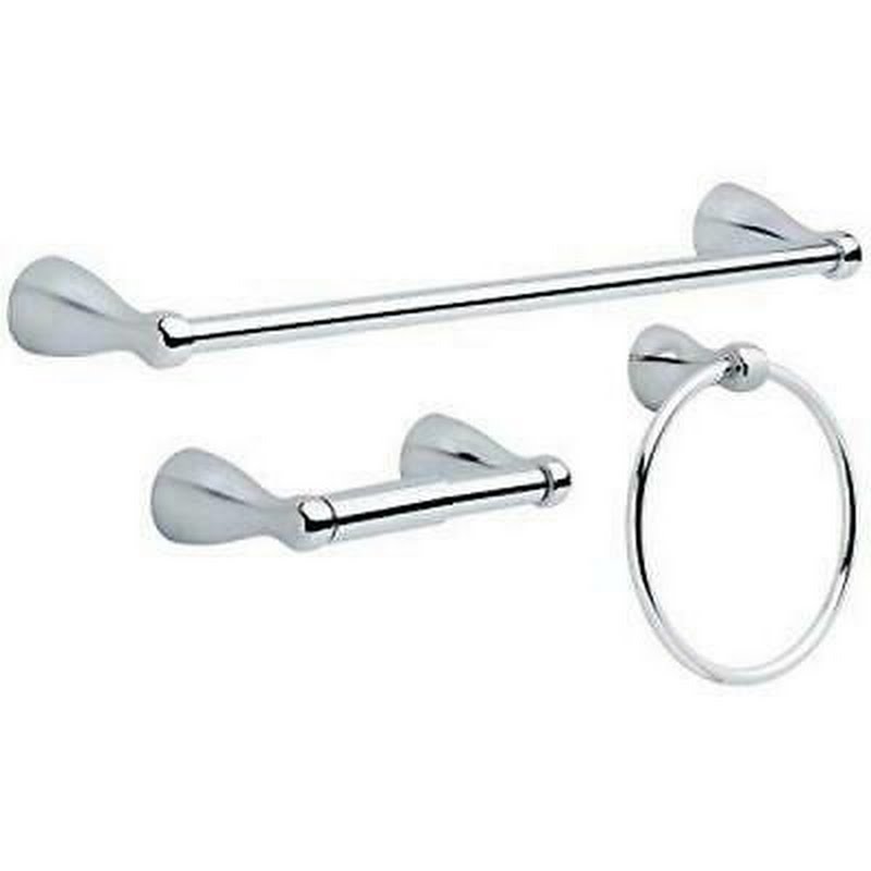 Delta Greenwich Bath Hardware Assembly Set, Chrome - 3 Piece