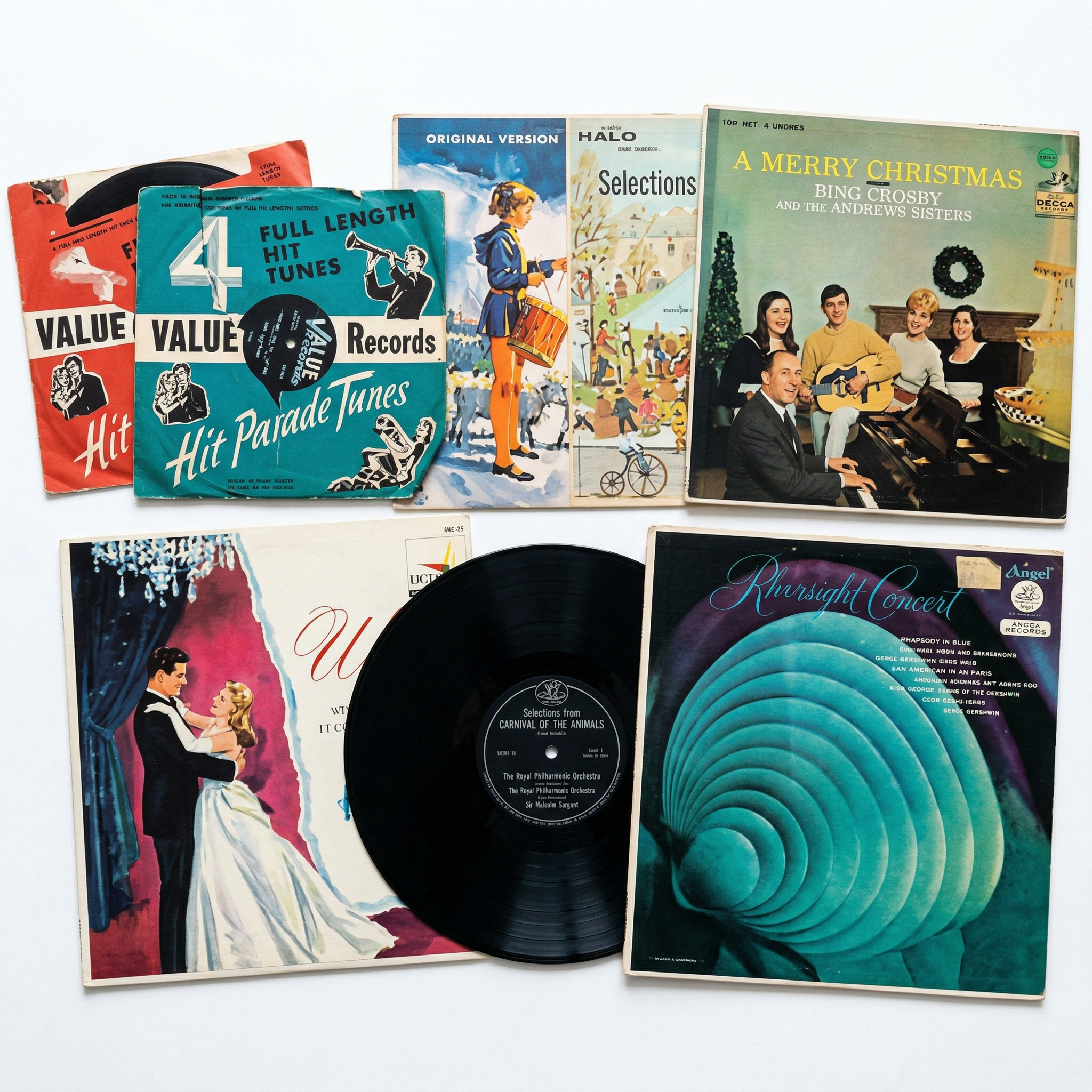 9 Album Orchestral Vinyl Collection: Parade Hits, Mancini, Carousel, Waltzes…