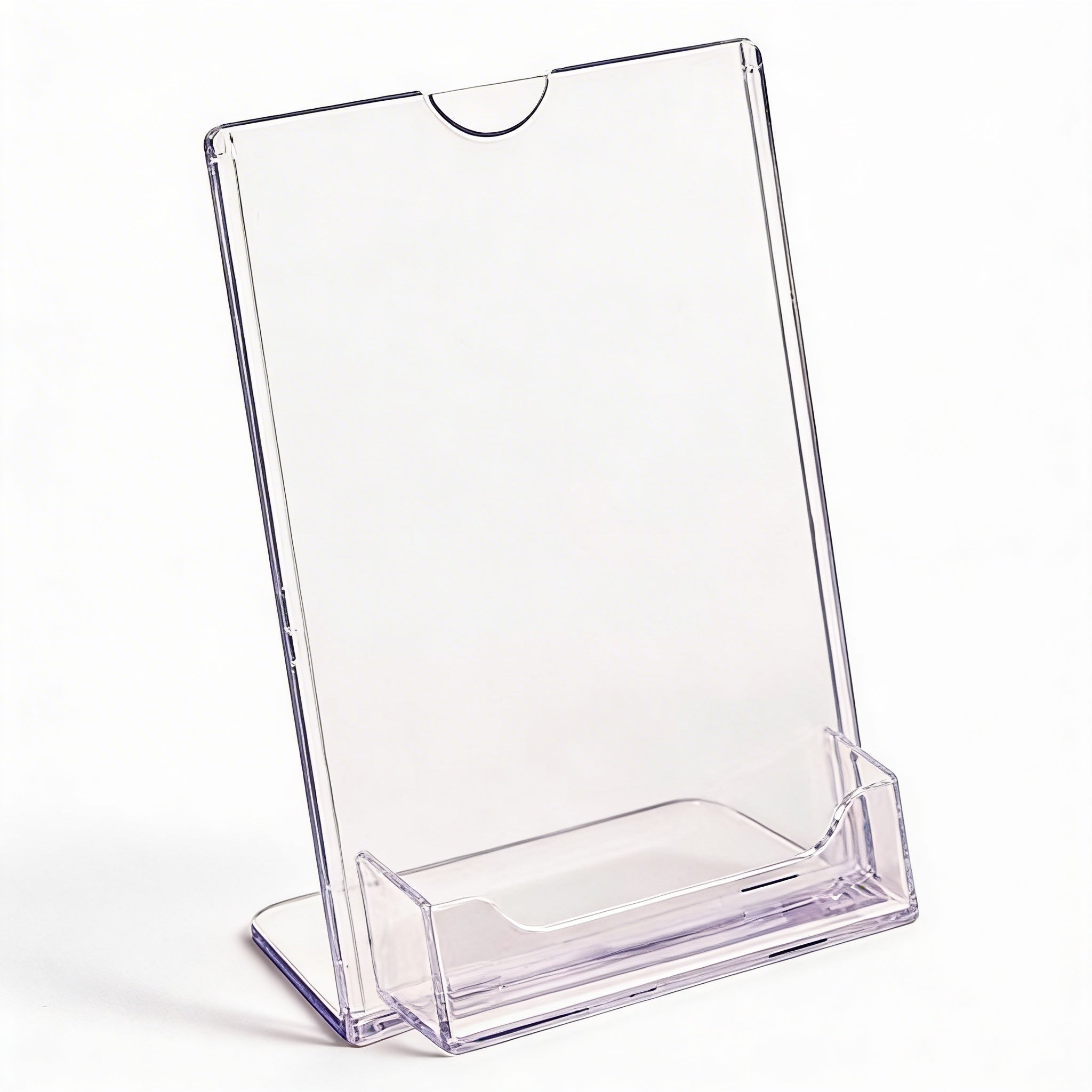 FFR Merchandising Tru-Vu Business Card Styrene Sign Holder, 6 X 4, 4/Pack