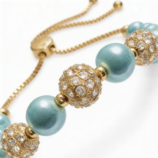 Charter Club Pave and Imitation Pearl Slider Bracelet