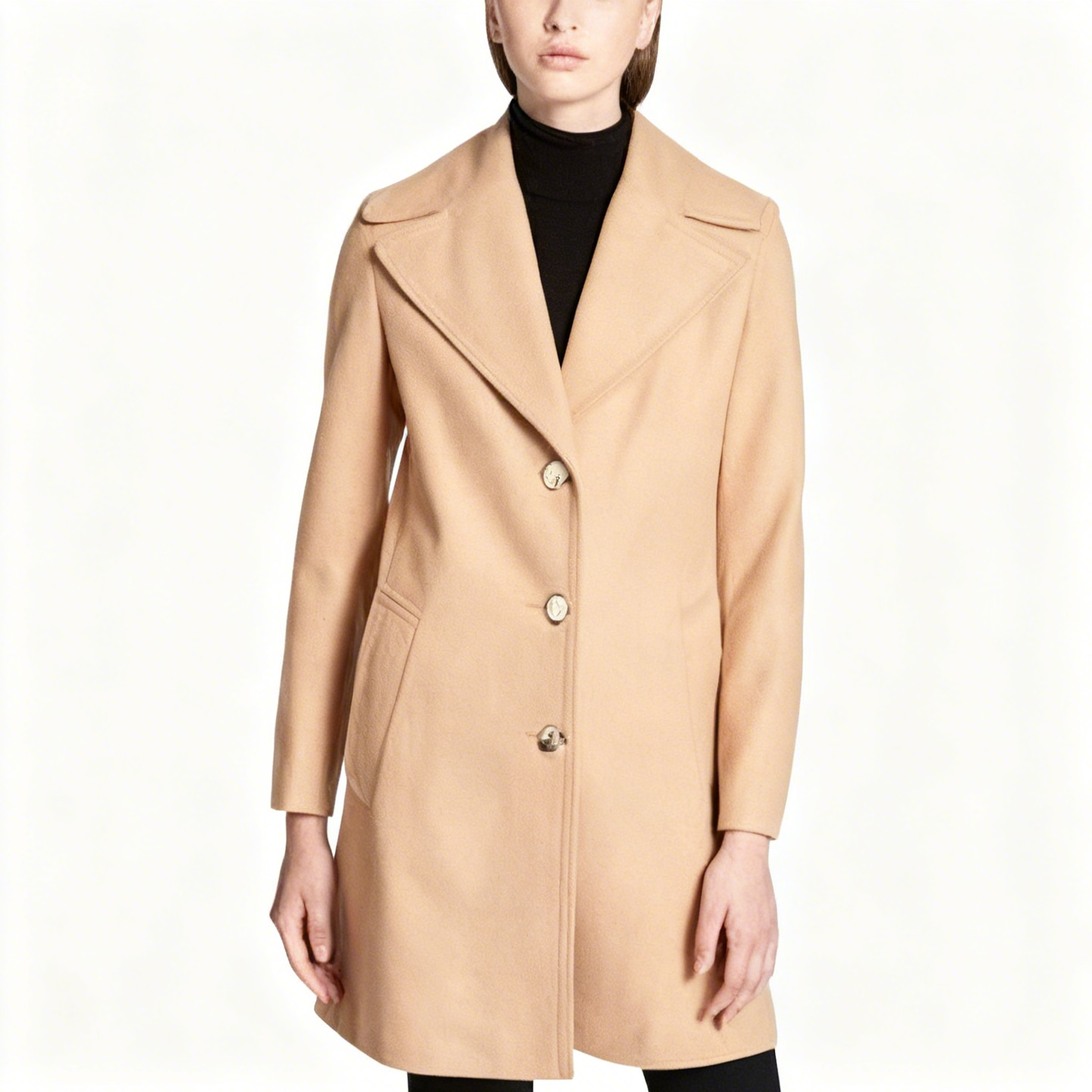 Calvin Klein women's Oversized-Collar Walker Coat, Size XL