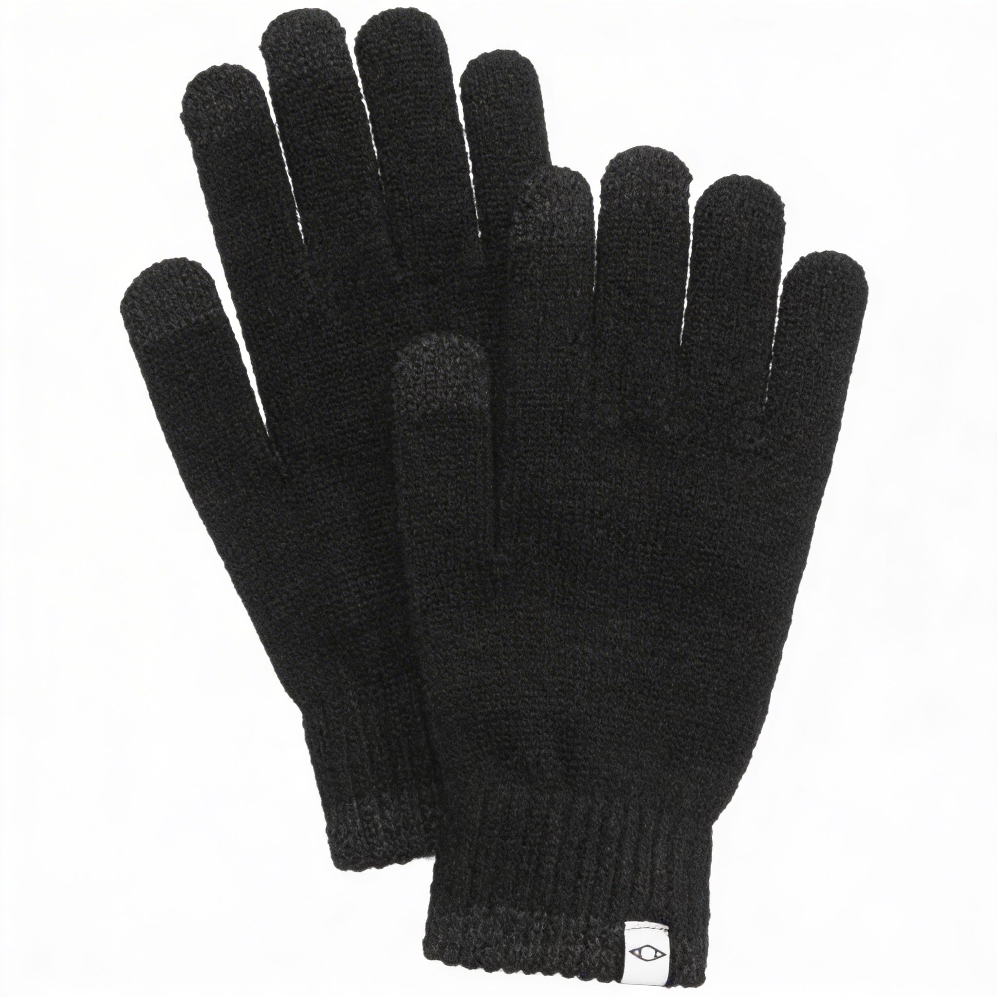 Alfani Mens Space-Dyed Gloves Touch Screen Black One Size Stretch