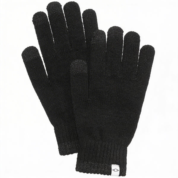 Alfani Mens Space-Dyed Gloves Touch Screen Black One Size Stretch