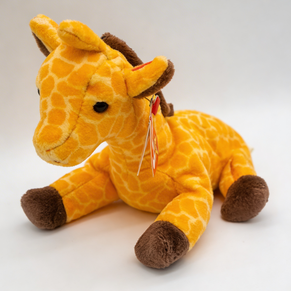 Ty Beanie Babies Twigs the Giraffe Plush 1995 P.V.C. Pellets With Tag 14 Errors