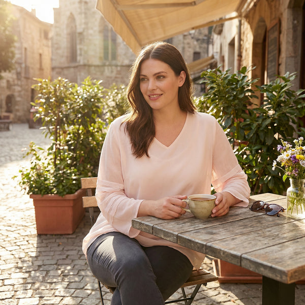 Alfani Solid Layered-Sleeve Top, Size Small