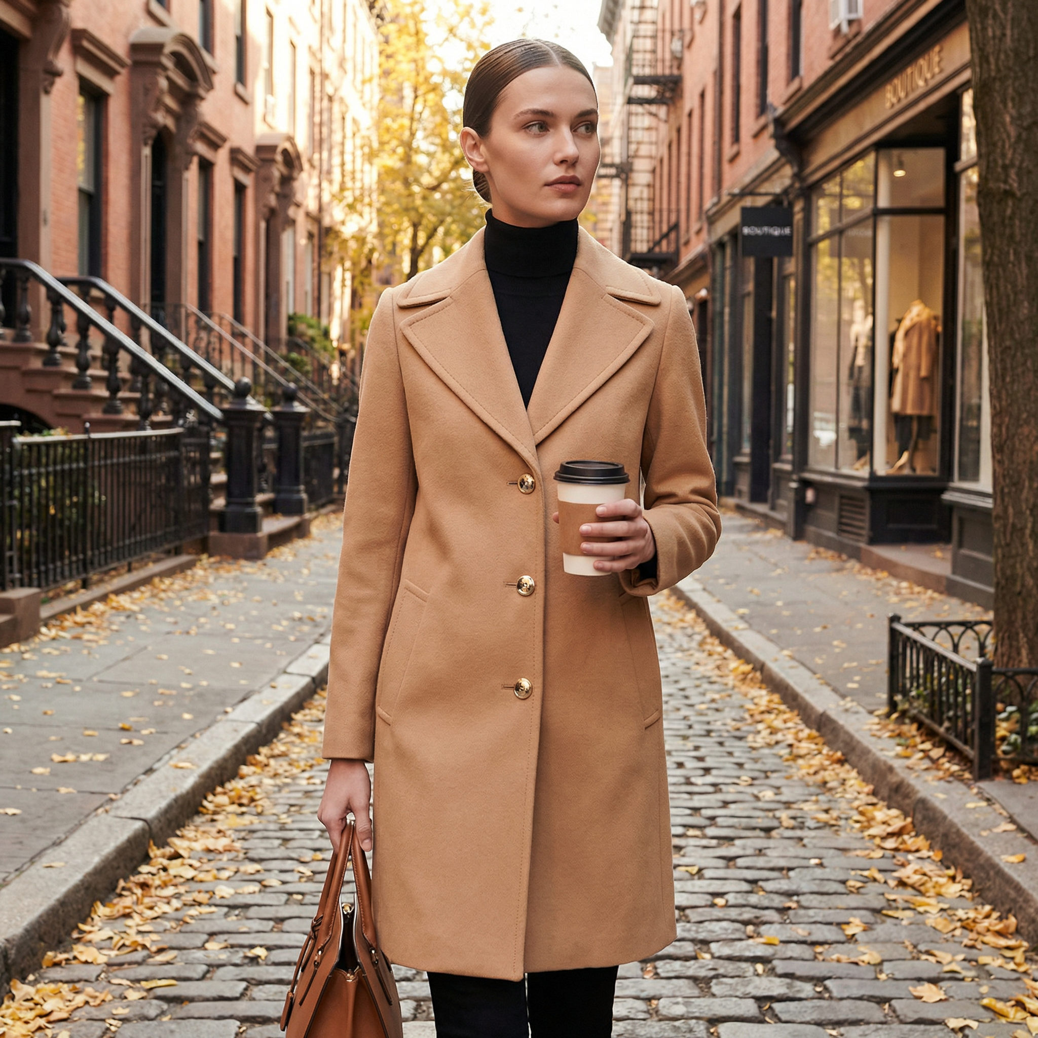 Calvin Klein women's Oversized-Collar Walker Coat, Size XL