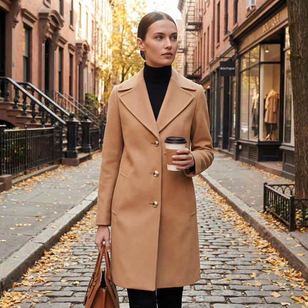 Calvin Klein women's Oversized-Collar Walker Coat, Size XL