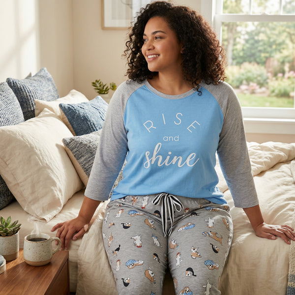 Jenni by Jennifer Moore Plus Size Graphic Sleep Top, Size 2X