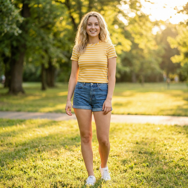 Ultra Flirt Women's Striped T-Shirt, Size XS