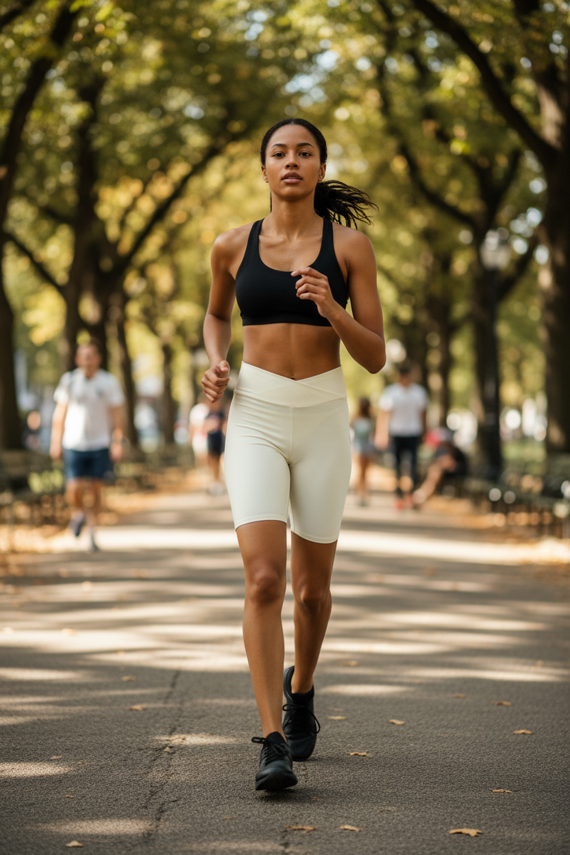 Jenni on Repeat Crossover Waist Bike Shorts, Size Small