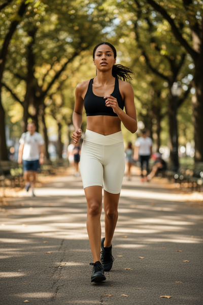 Jenni on Repeat Crossover Waist Bike Shorts, Size Small