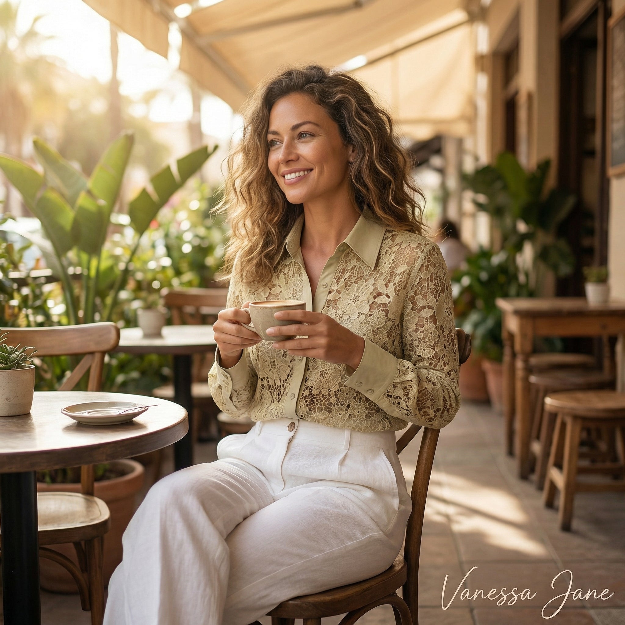 Adiva Embroidered Crochet Mesh Blouse Sheer Color Grass, Medium