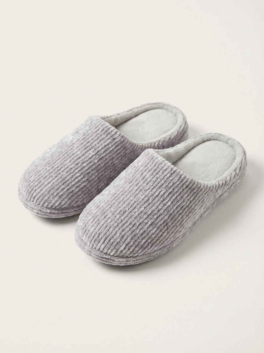 Charter Club Chenille-Knit Scuff Slippers, Large