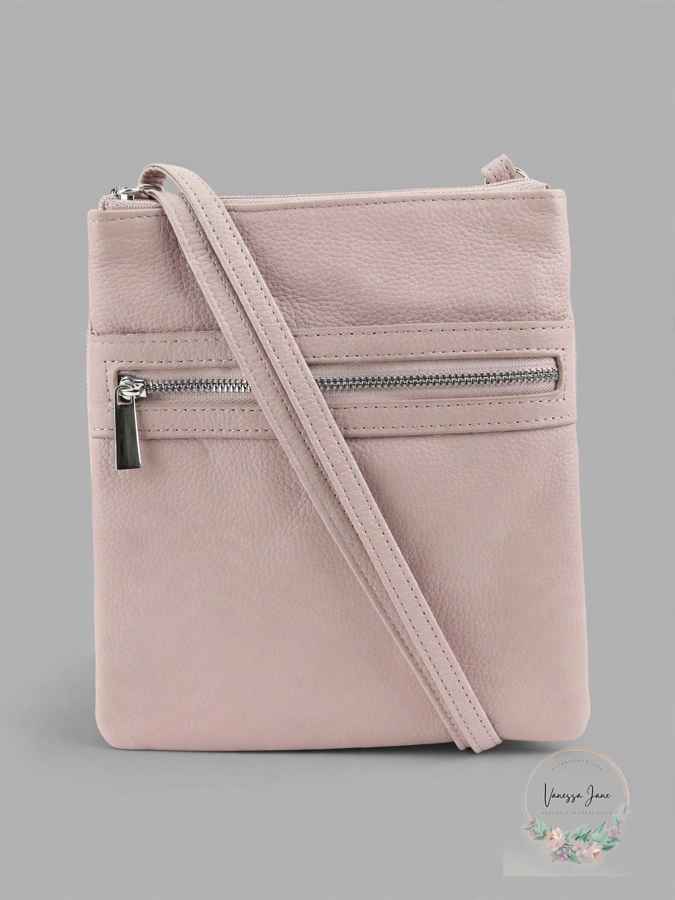 Giani Bernini purple leather crossbody handbag - stock photo