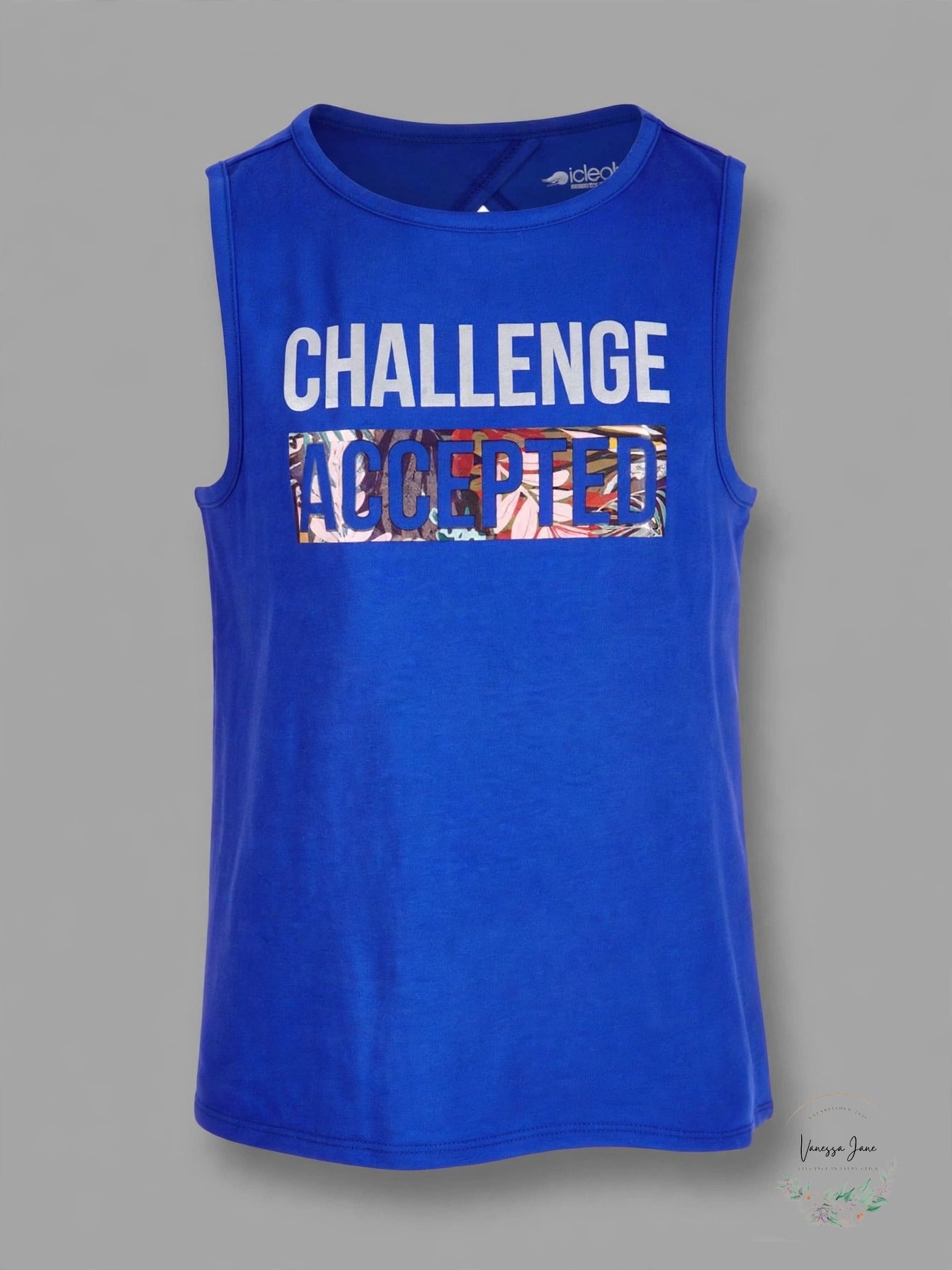 Ideology Girls' Challenge Accepted Graphic Tank Top