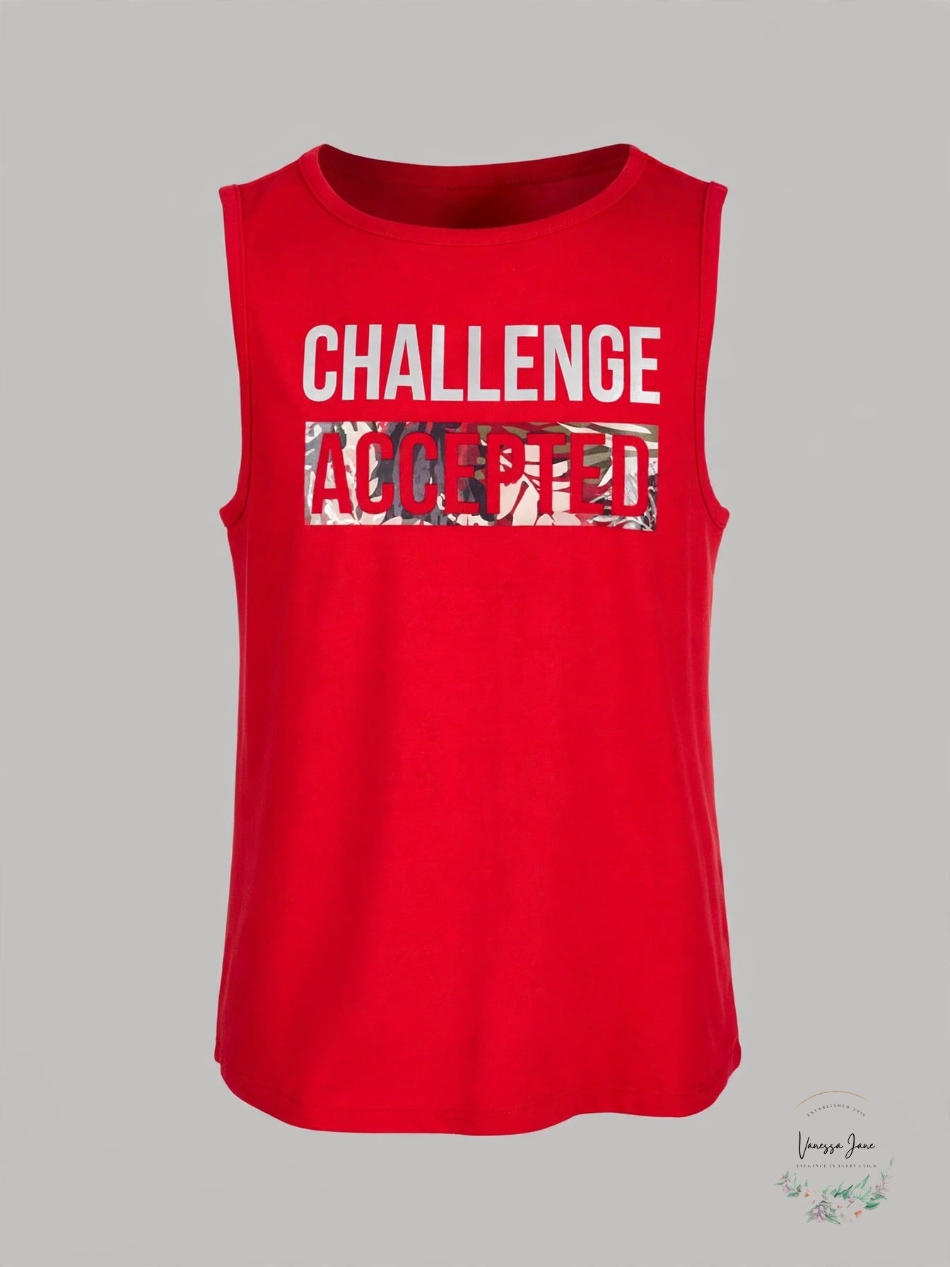 Ideology Girls' Challenge Accepted Graphic Tank Top