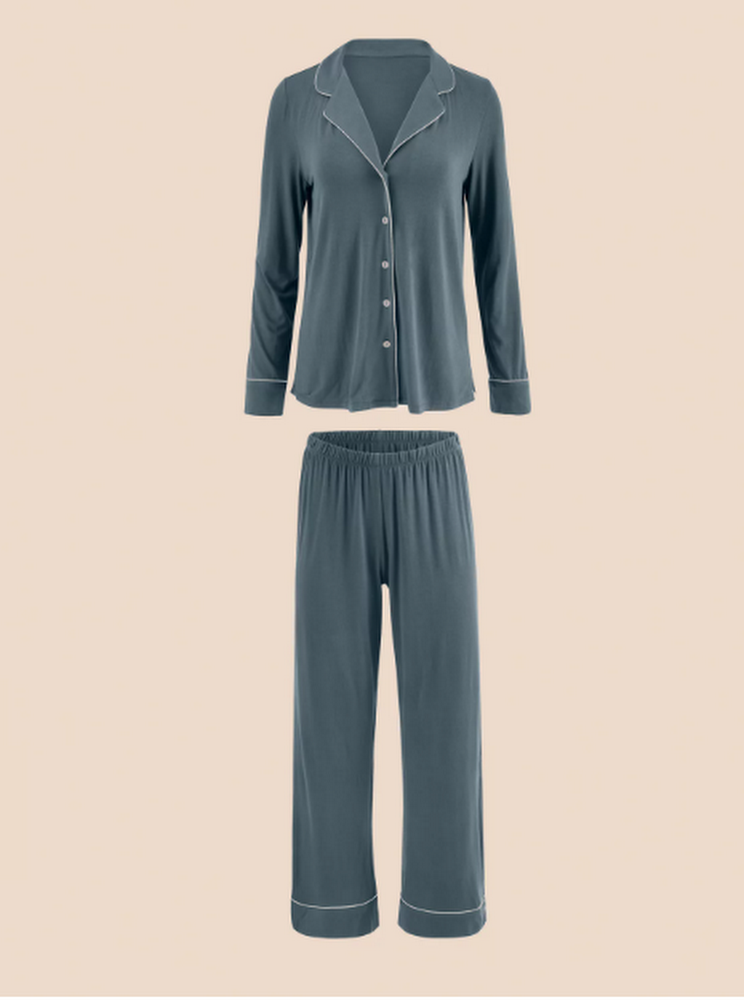 Adore Me Womens Matilda Long Sleeve Top and Pants Pajama Set