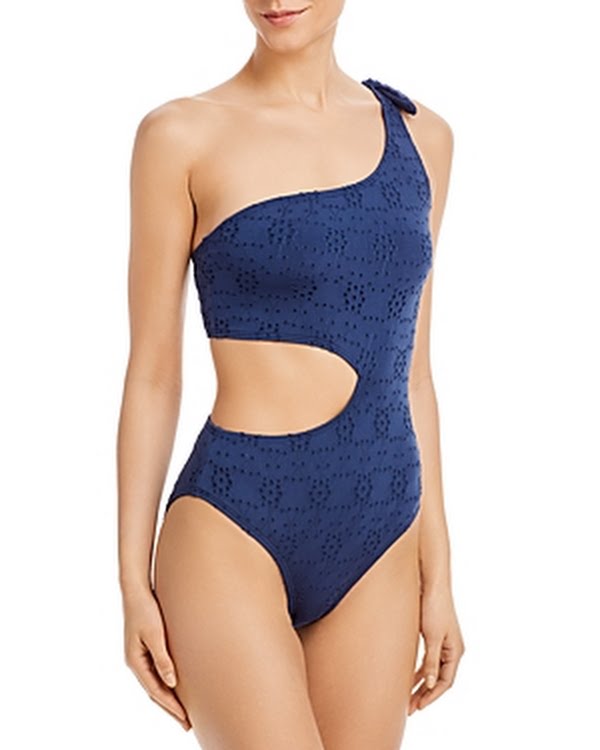 Aqua Swim One Shoulder Side Cutout One Piece Swimsuit