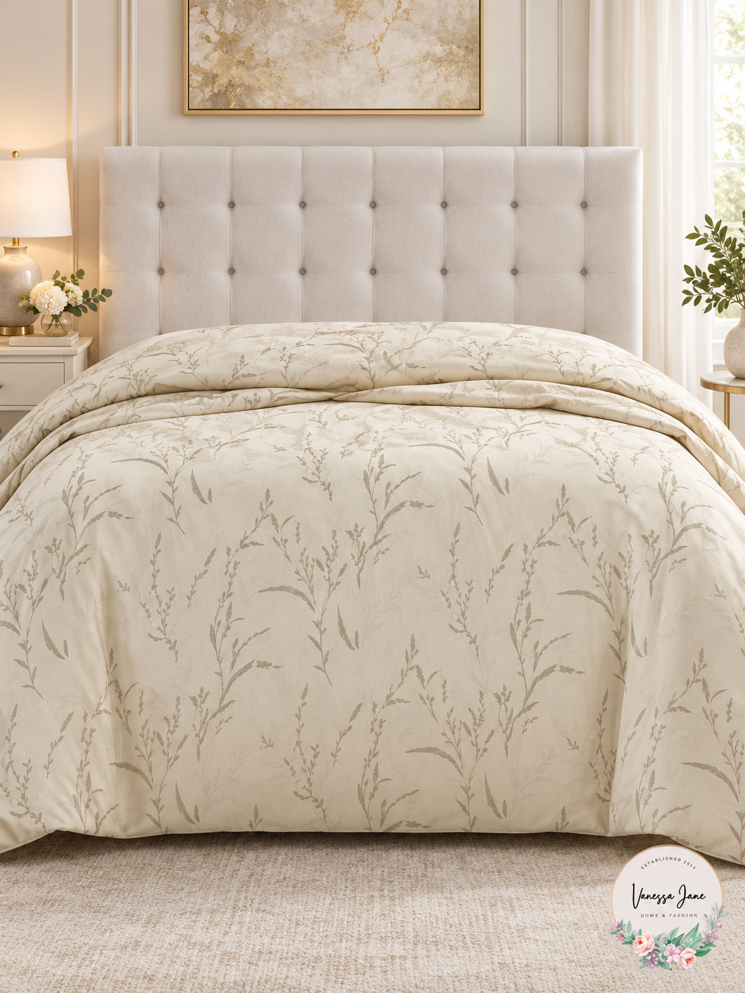 Hudson Park Reeds king duvet cover lifestyle