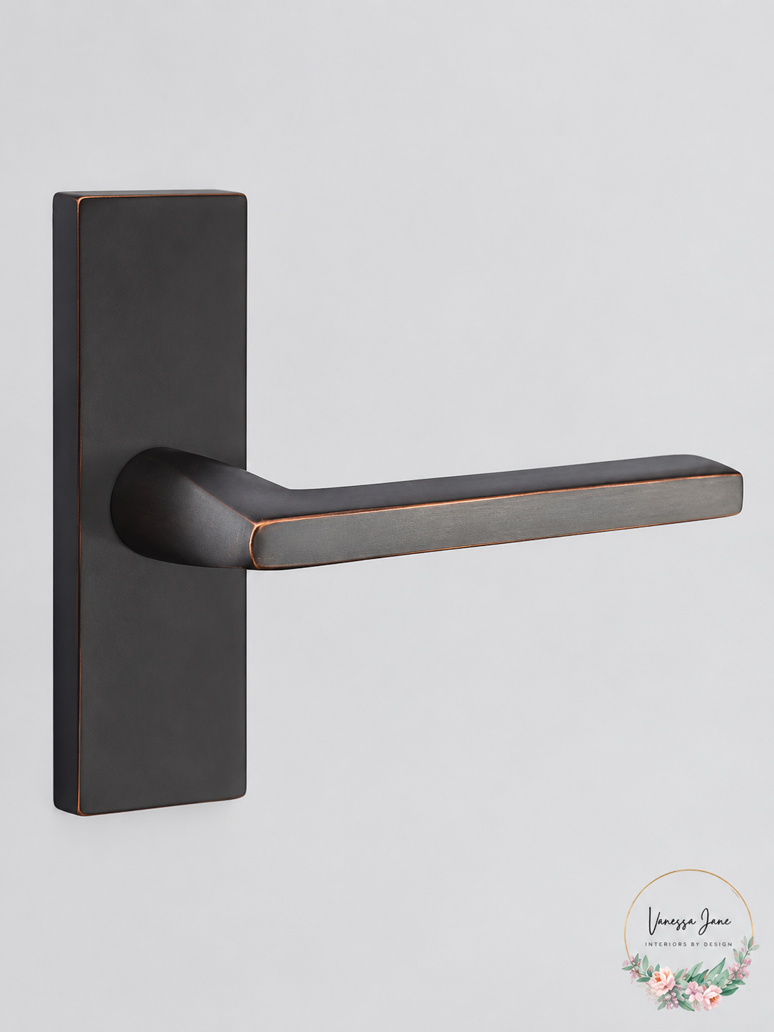 Emtek 1.5X5 Stretto Privacy Helios Lever Set with Thumbturn in Oil Rubbed Bronze